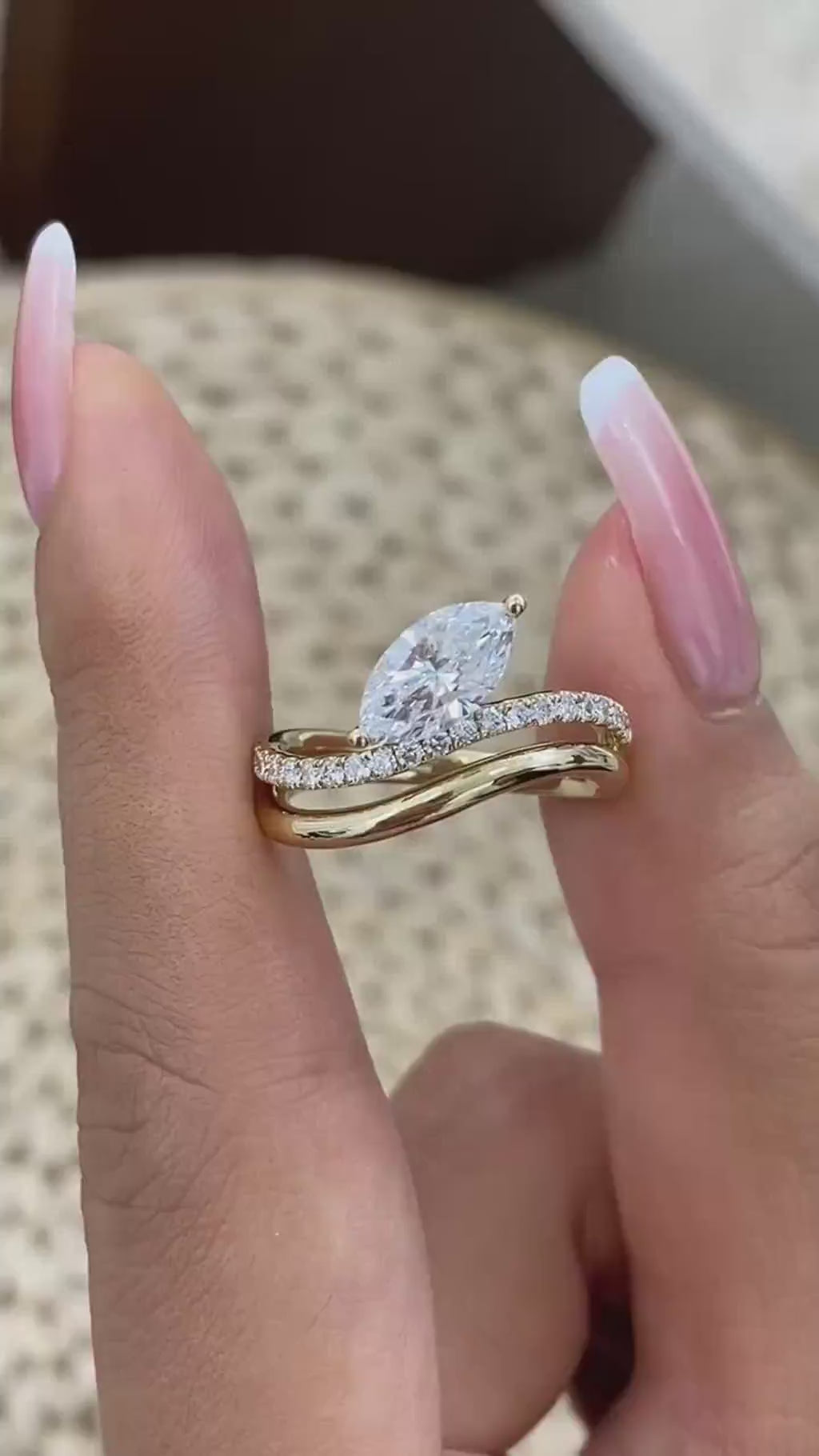 Josie 1.2 Marquise Lab-Grown Diamond Special, Side Stone Ring