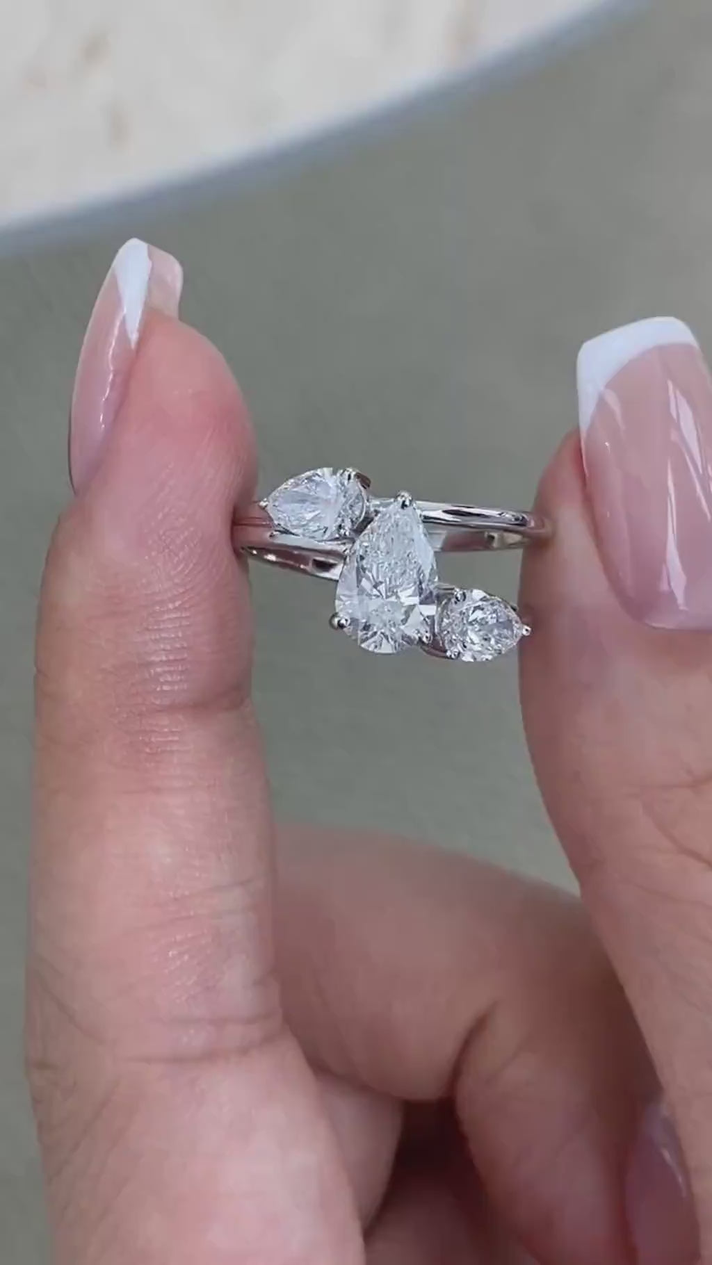 Sophie 1.6 Pear Lab-Grown Diamond Three Stone, Special Ring