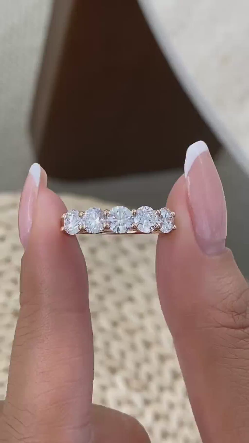 Joanna 1.9 Lab-Grown Diamond Half-Eternity, Side Stone Ring