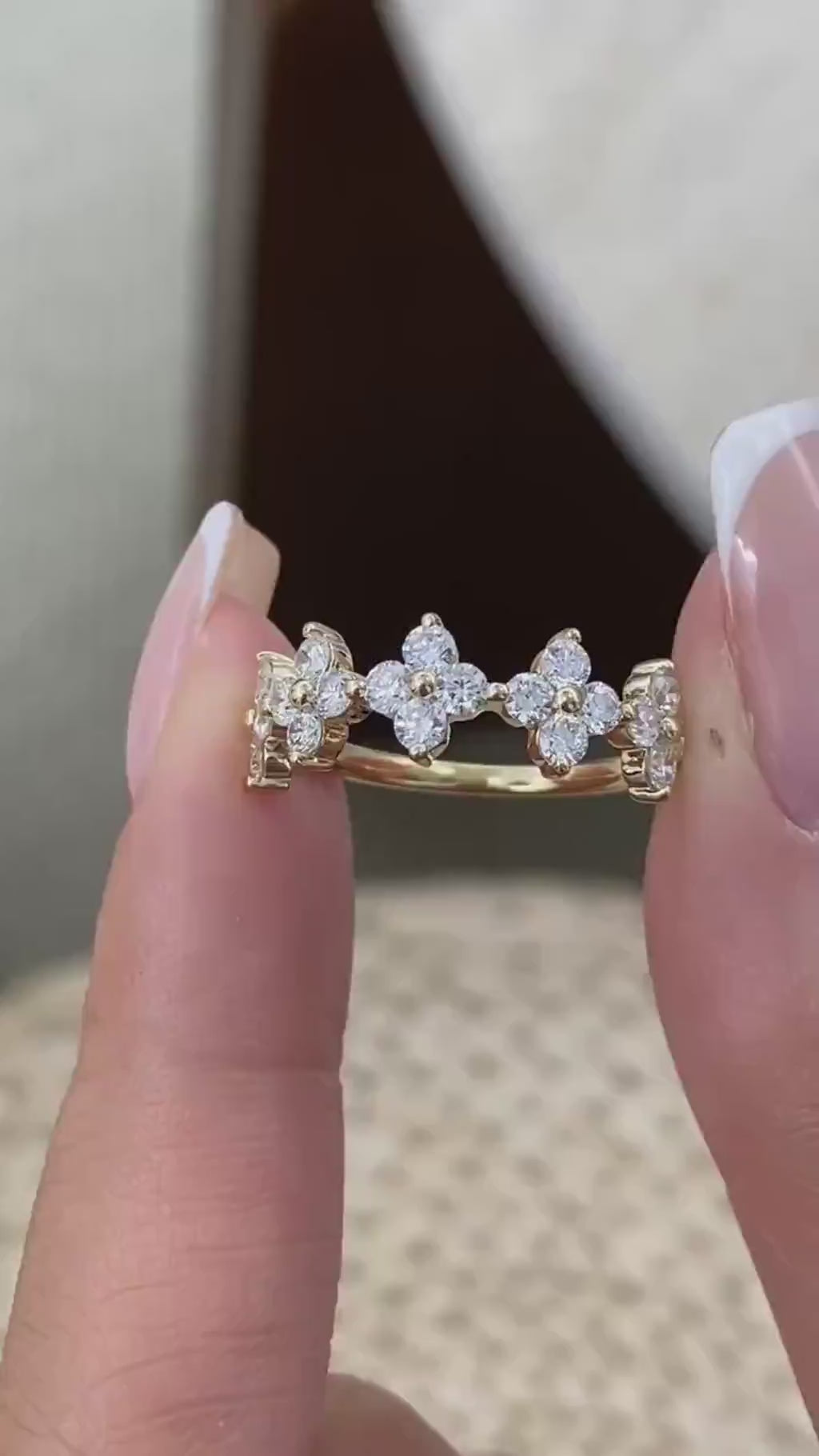 Jacqueline 1 Round Lab-Grown Diamond Half-Eternity, Special Ring