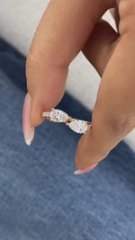 Jamie 1.2 Pear Lab-Grown Diamond Half-Eternity, Special Ring