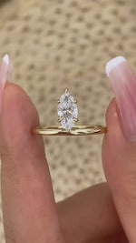 Paisley 0.8 Marquise Lab-Grown Diamond Solitaire, Special Ring