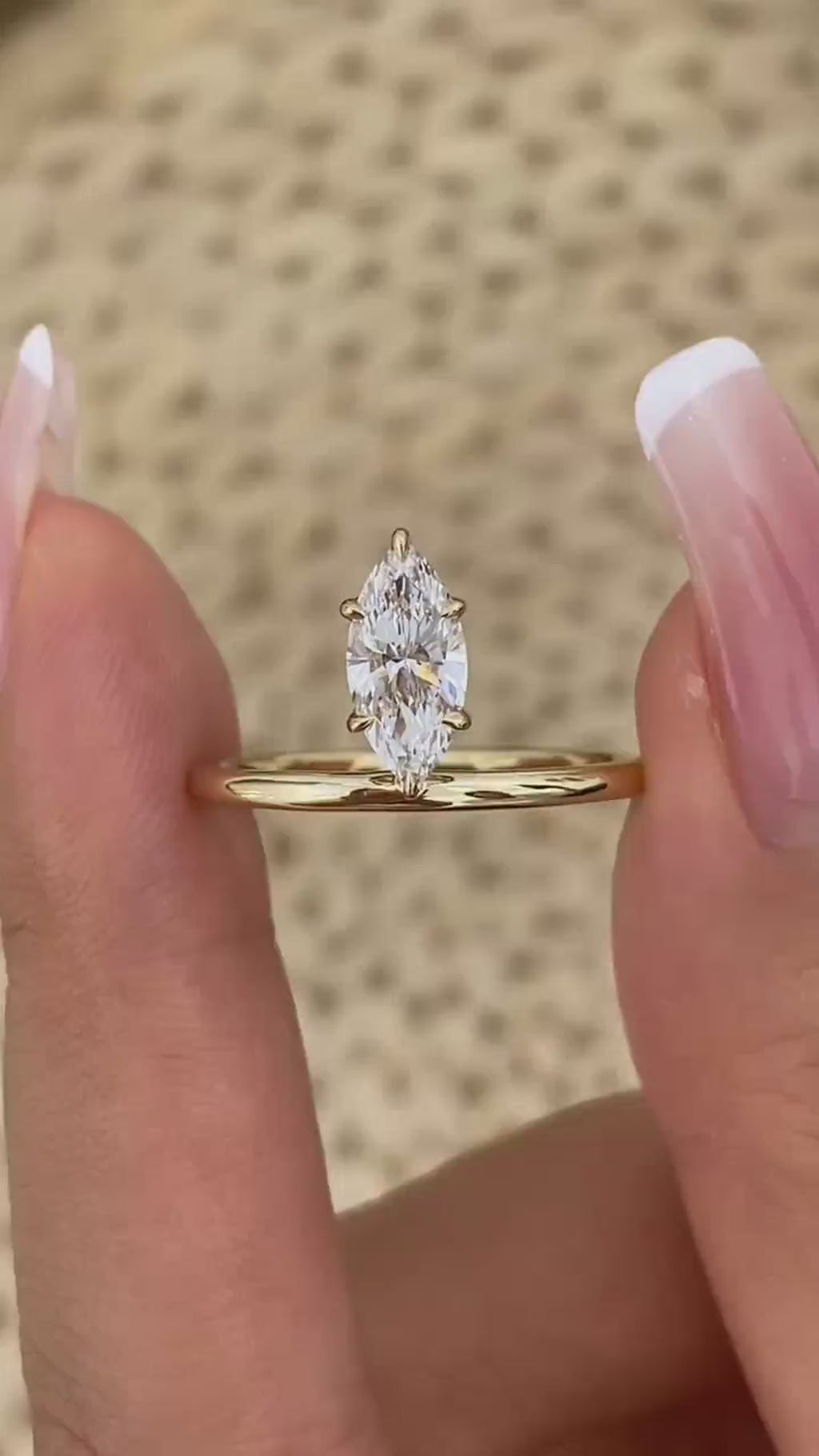 Paisley 0.8 Marquise Lab-Grown Diamond Solitaire, Special Ring