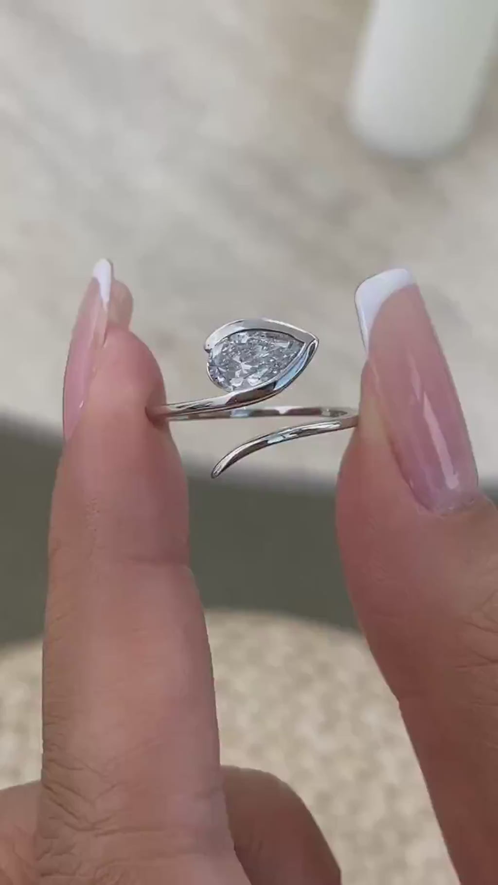 Alana 0.7 Pear Lab-Grown Diamond Solitaire, Special Ring