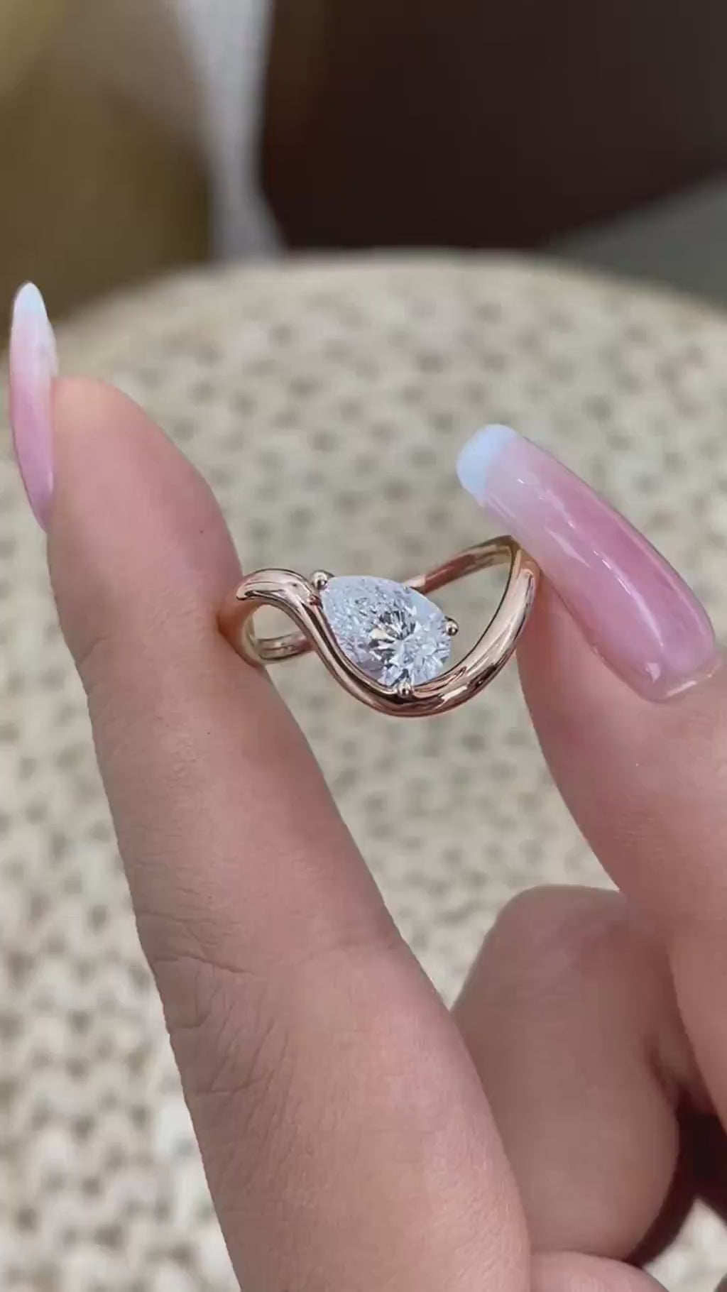 Jasmine 1.0 Pear Lab-Grown Diamond Solitaire, Special Ring