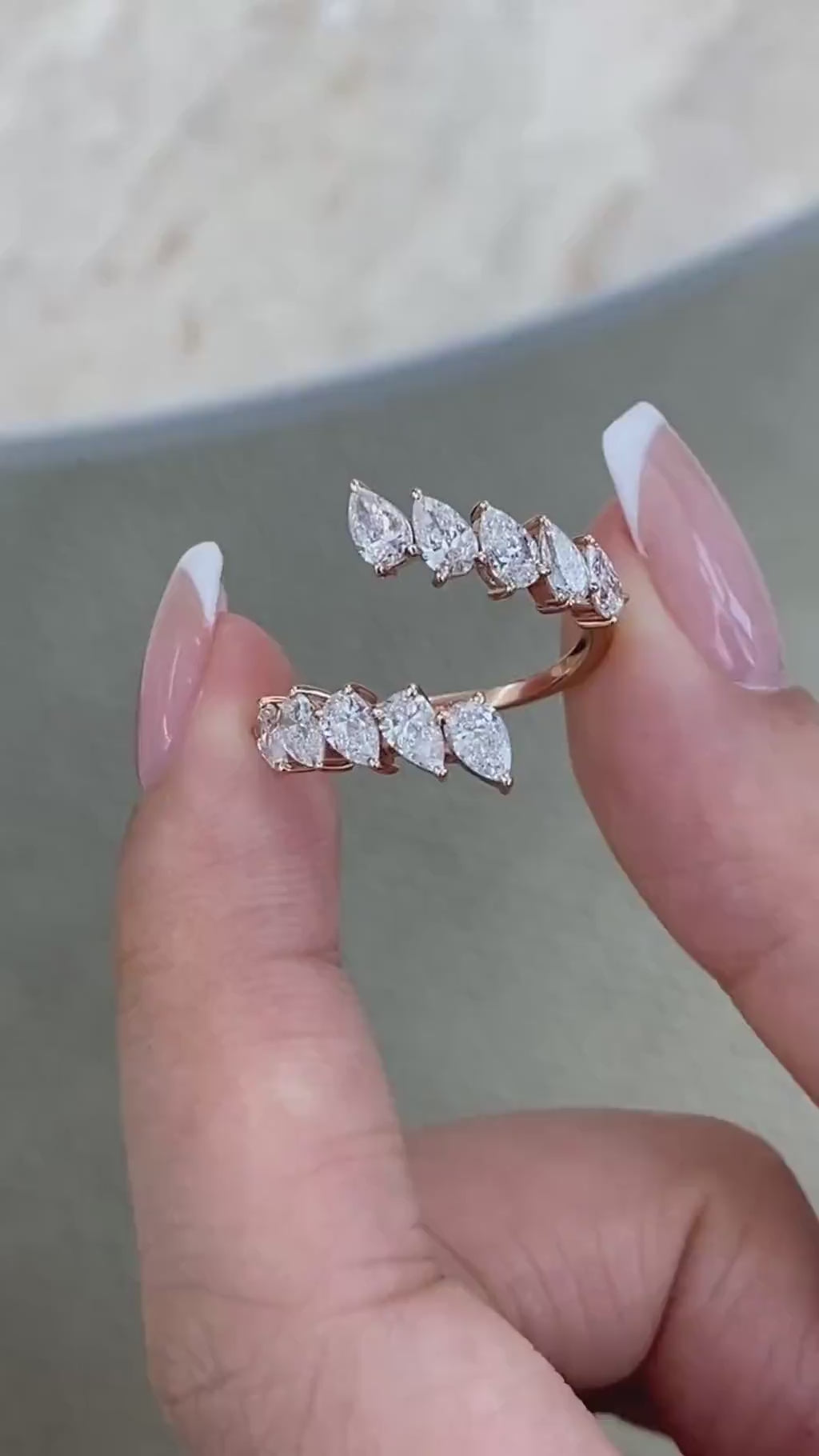 Alisa 1.7 Pear Lab-Grown Diamond Special, Half-Eternity Ring