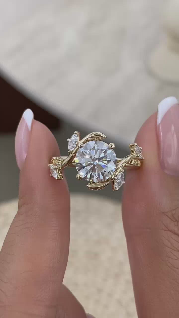 Carla 2.8 Round Lab-Grown Diamond Side Stone, Special Engagement Ring