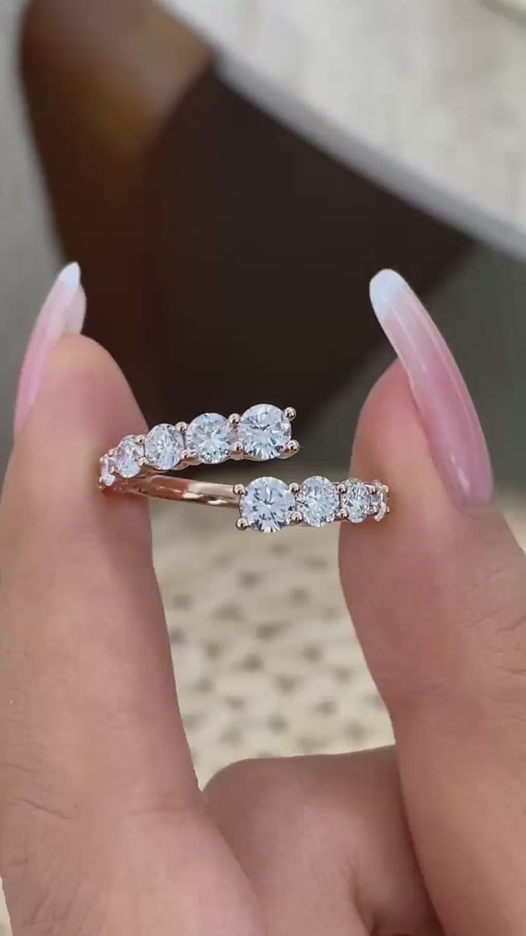 Angelica 1.7 Round Lab-Grown Diamond Half-Eternity, Special Ring