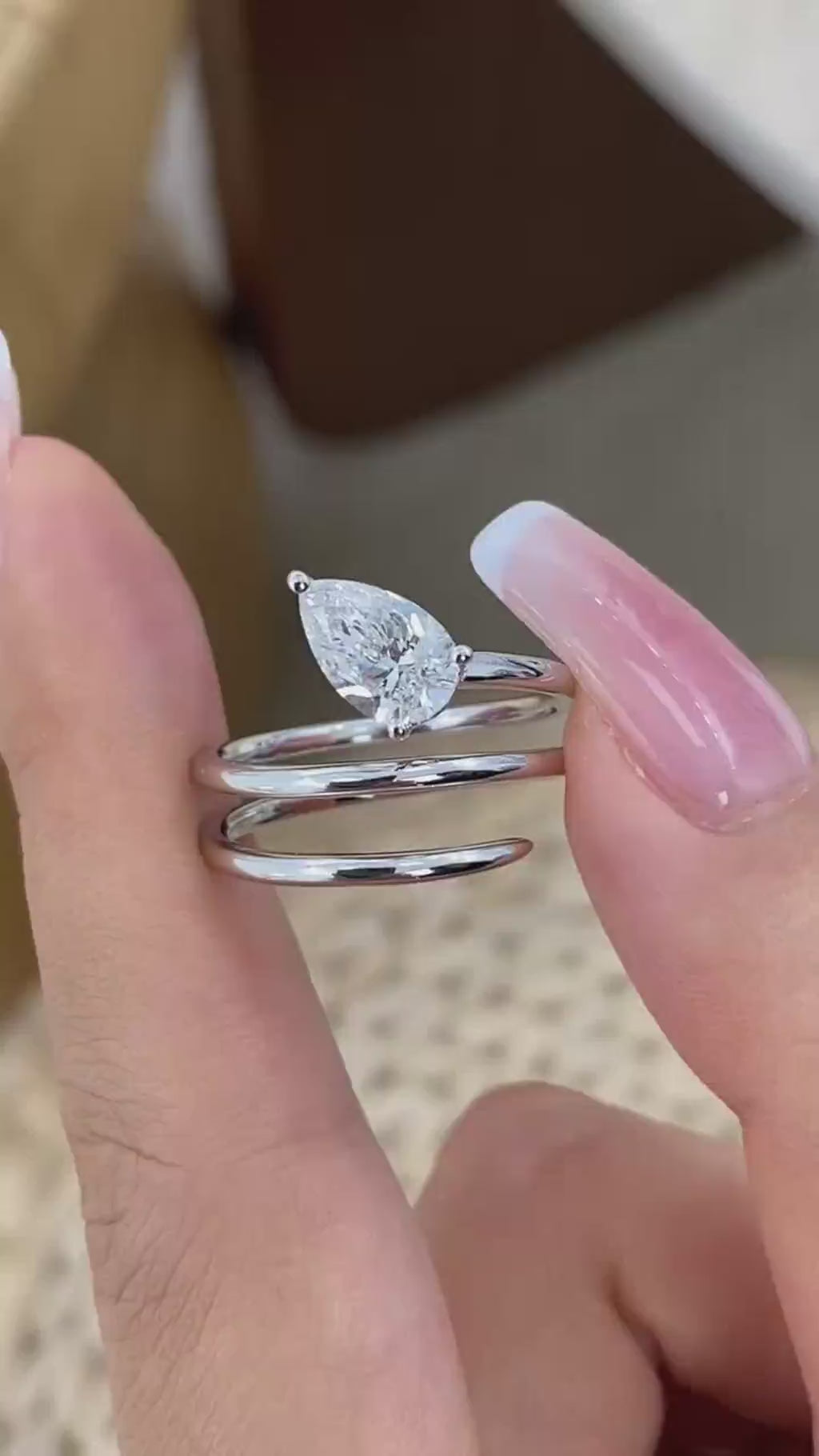 Sage 1.0 Pear Lab-Grown Diamond Solitaire, Special Ring