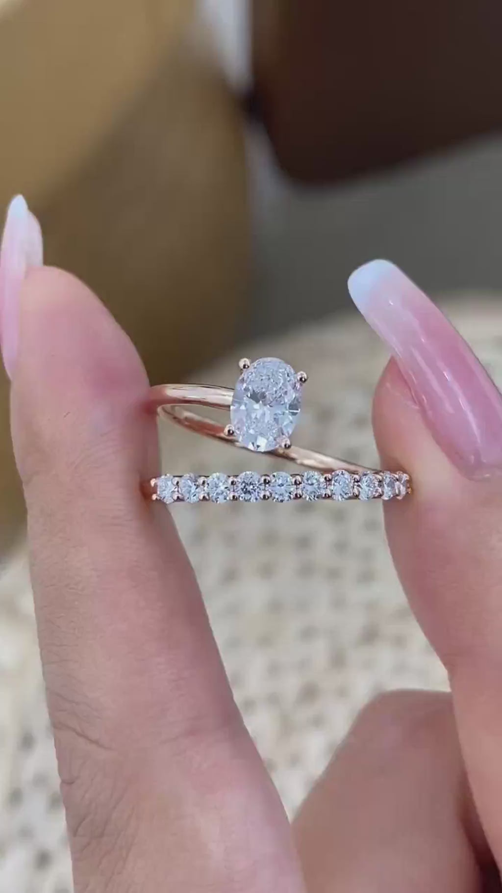 Phoebe 1.2 Oval Lab-Grown Diamond Side Stone, Special Ring