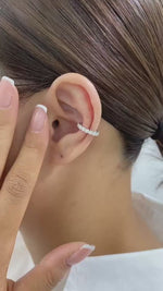April 0.7 Round Lab-Grown Diamond Ear Cuff Earrings