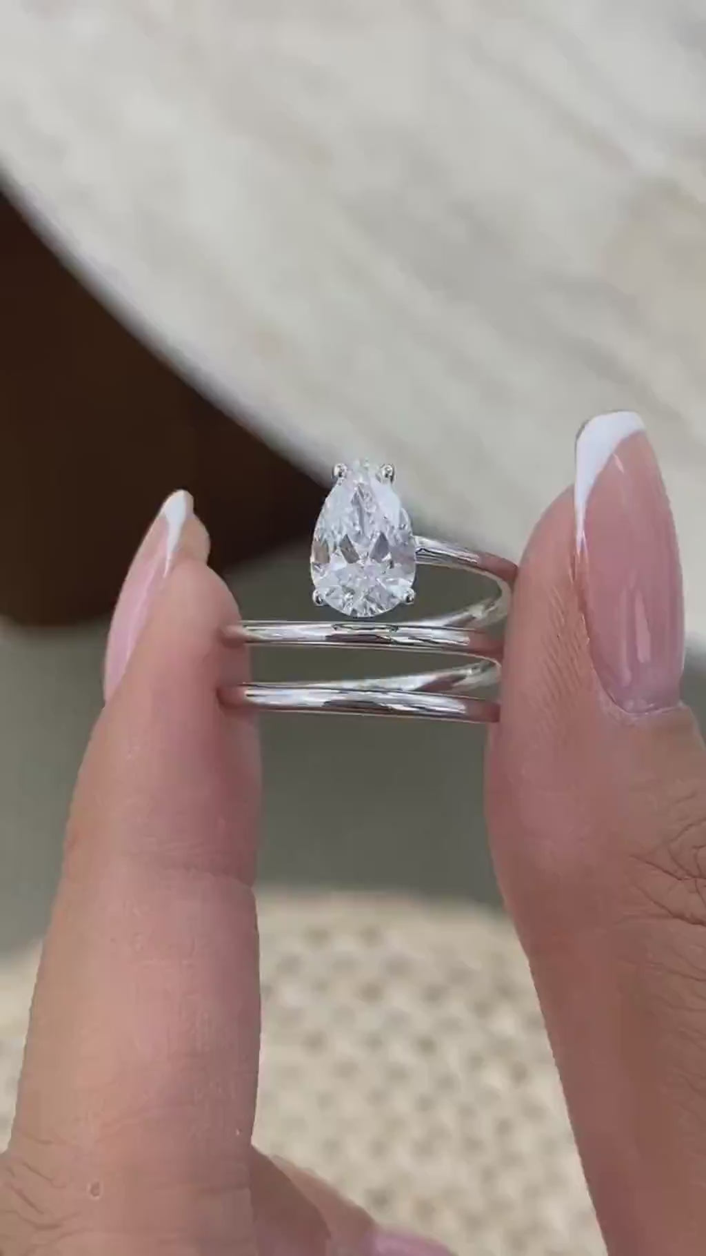 Ashley 1.5 Pear Lab-Grown Diamond Solitaire, Special Ring