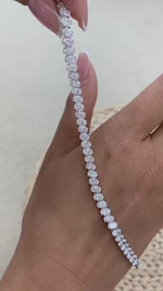 Michelle 10.1 Oval Lab-Grown Diamond Tennis Bracelet
