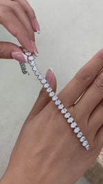 Tiffany 12.5 Oval Lab-Grown Diamond Tennis, East West Bracelet
