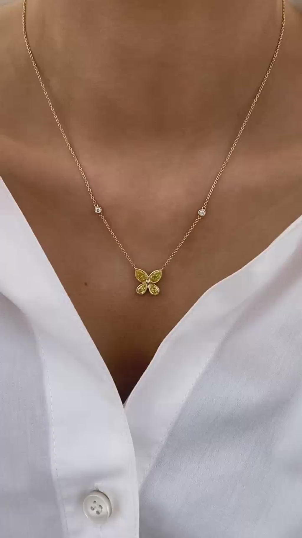 Carrie 1.7 Pear Lab-Grown Diamond Chain, Station Necklace