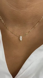 Diana 1.0 Marquise Lab-Grown Diamond Solitaire, Chain Pendant