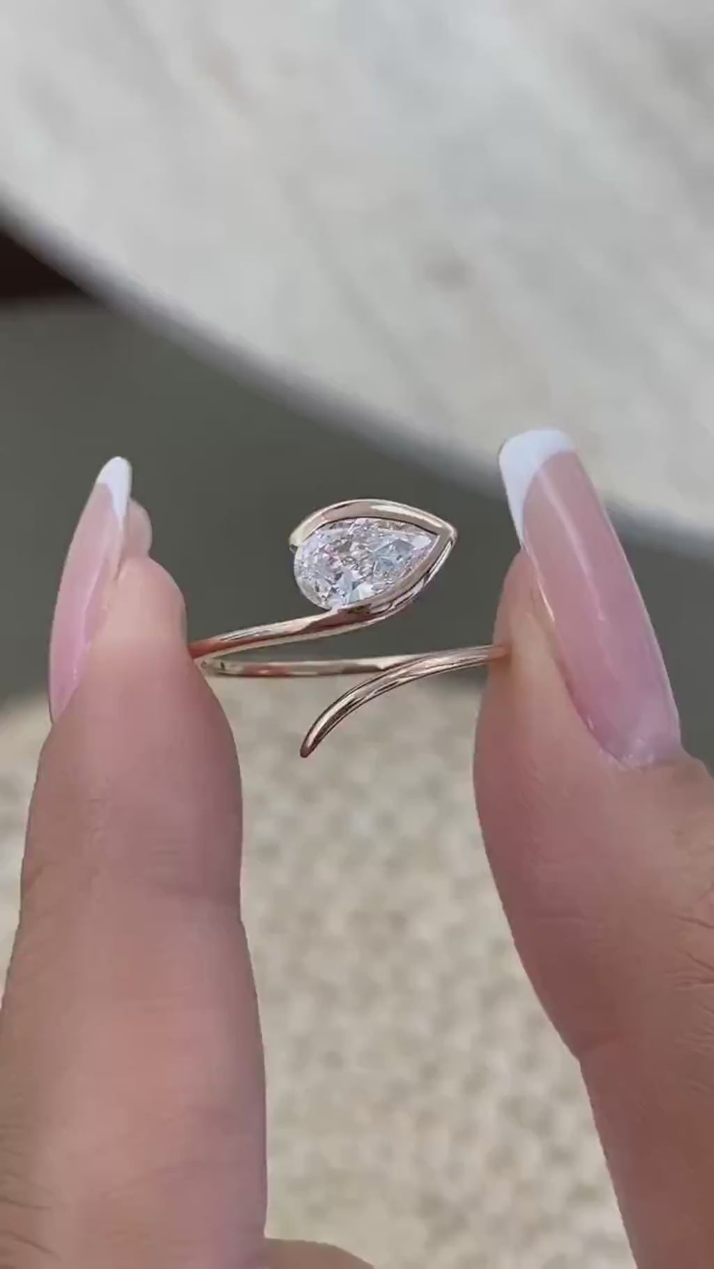 Alana 0.8 Pear Lab-Grown Diamond Solitaire, Special Ring