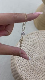 Diana 0.9 Round Lab-Grown Diamond Solitaire, Chain Bracelet