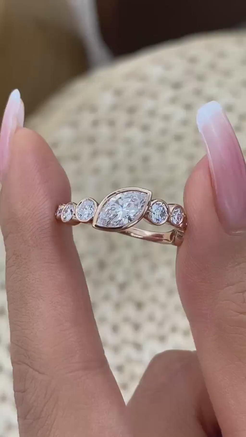 Jane 1.5 Marquise Lab-Grown Diamond Half-Eternity, Special Ring