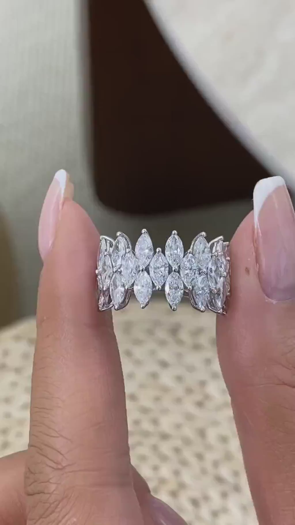 Alma 3.2 Marquise Lab-Grown Diamond Half-Eternity, Special Ring