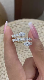 Angie 2.8 Pear Lab-Grown Diamond Special, Half-Eternity Ring
