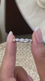 Julie 0.7 Lab-Grown Diamond Half-Eternity, Side Stone Ring