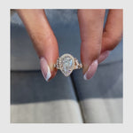 Jessie 3.1 Pear Lab-Grown Diamond Halo,Side Stone Ring