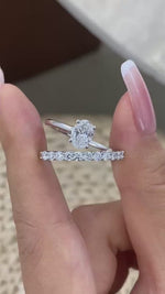 Phoebe 1.3 Oval Lab-Grown Diamond Side Stone, Special Ring
