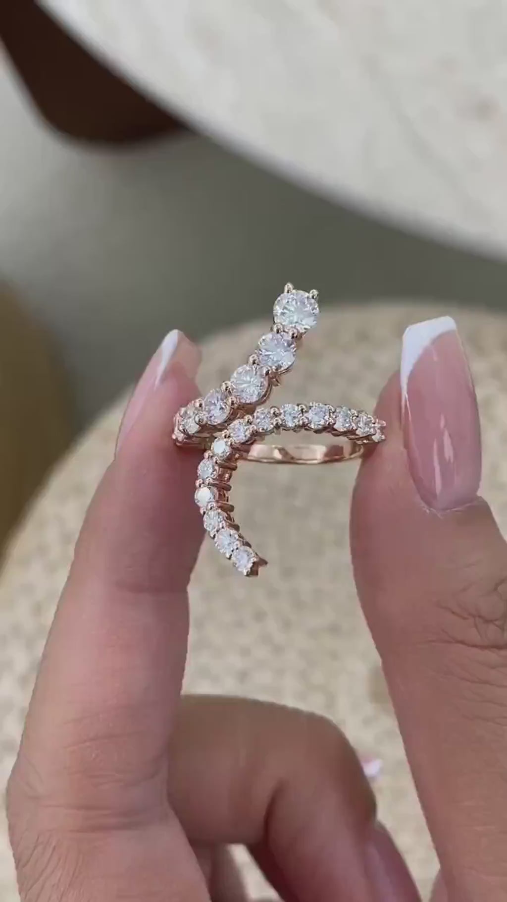 Bernadette 2.1 Round Lab-Grown Diamond Special, Half-Eternity Ring