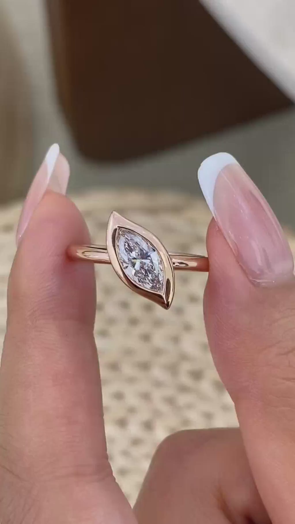 Margot 0.8 Marquise Lab-Grown Diamond Solitaire, Special Ring