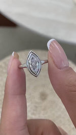 Serena 1 Marquise Lab-Grown Diamond Solitaire, Bezel Ring