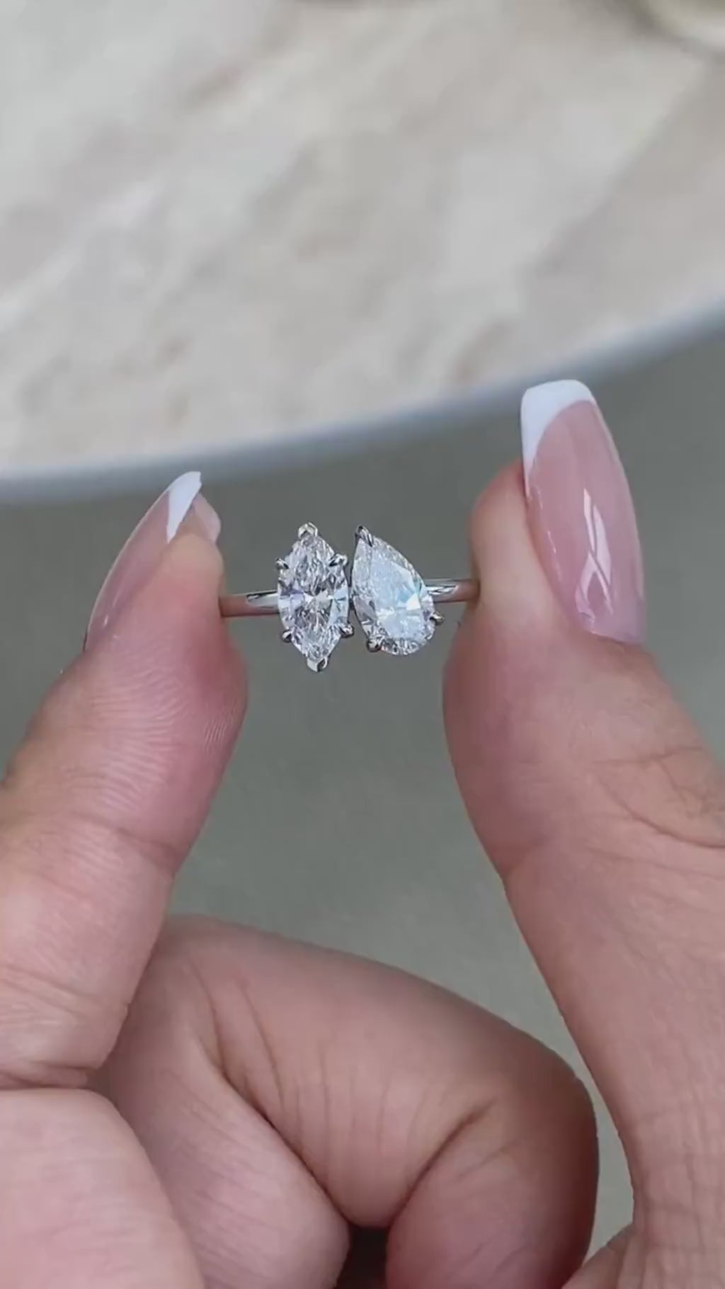 Joy 1.3 Pear Lab-Grown Diamond Toi  Moi, Special Ring