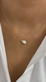 Samantha 1.5 Pear Lab-Grown Diamond Solitaire, Chain Necklace