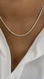 Ellie 2.7 Round Lab-Grown Diamond Tennis, Chain Necklace