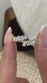 Barbara 1.5 Round,Pear,Emerald,Marquise Lab-Grown Diamond Special, Half-Eternity Ring