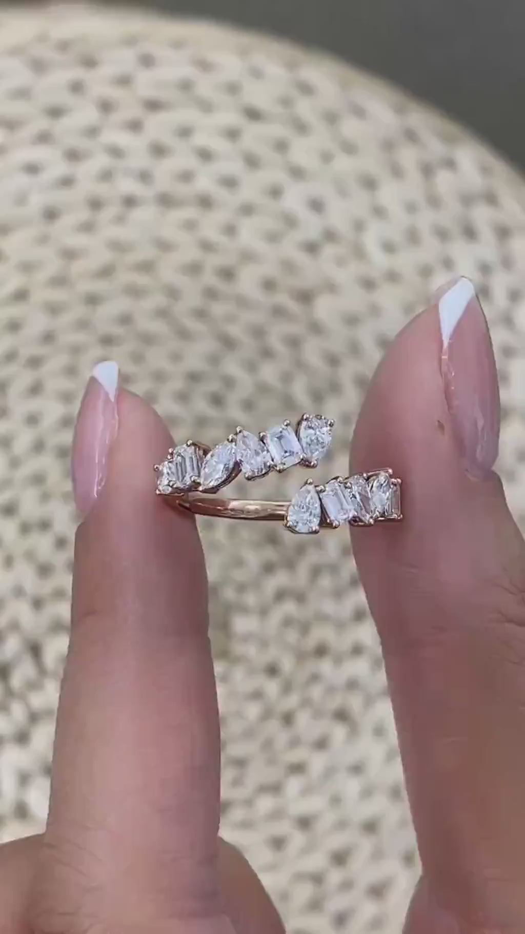 Barbara 1.6 Round,Pear,Emerald,Marquise Lab-Grown Diamond Special, Half-Eternity Ring
