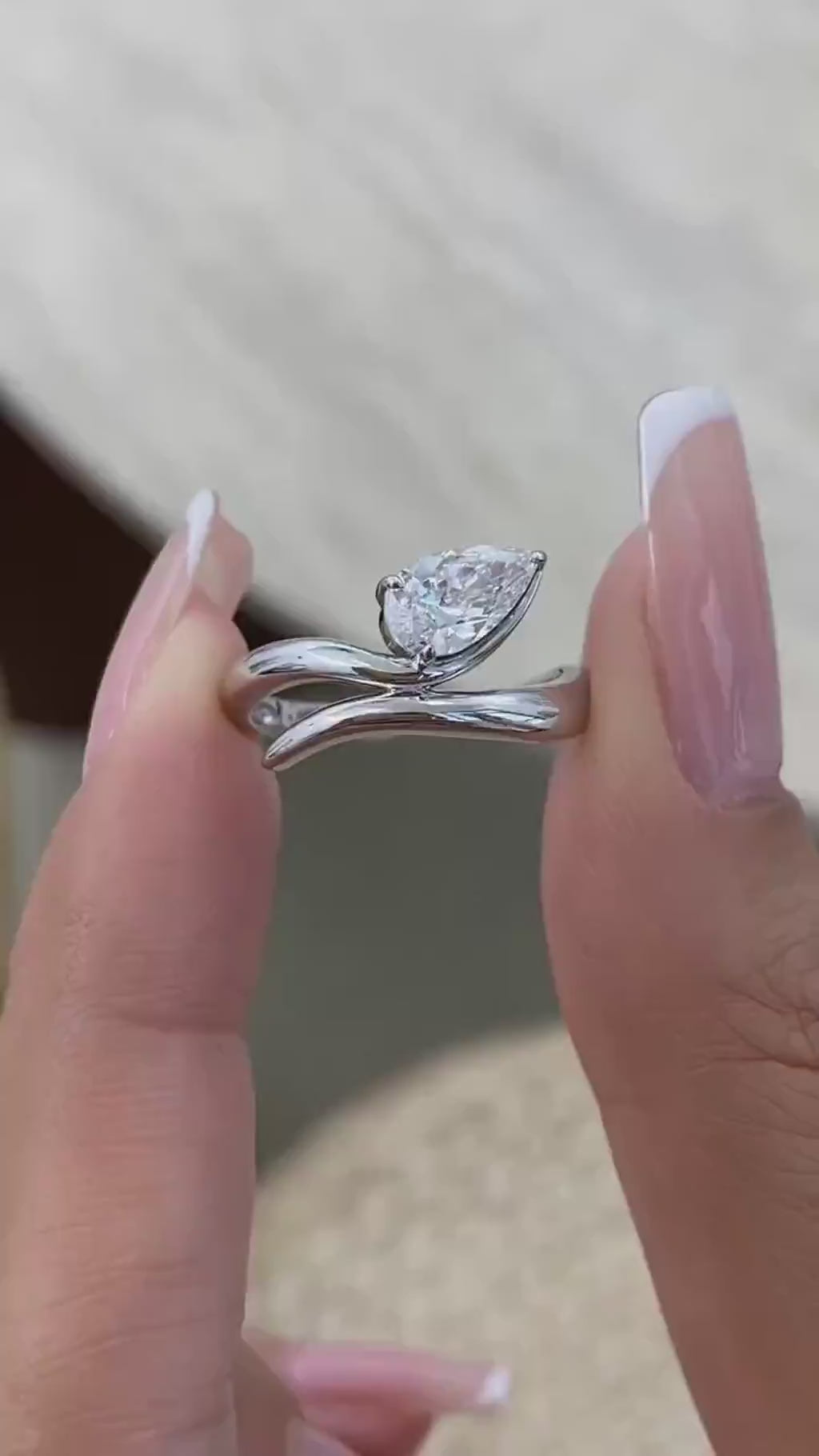 Alicia 0.8 Pear Lab-Grown Diamond Solitaire, Special Ring