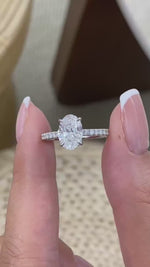 Quinn 2.3 Oval Lab-Grown Diamond Side Stone Ring