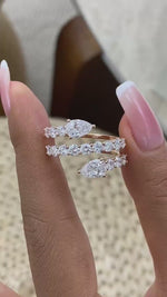 Angie 2.8 Pear Lab-Grown Diamond Special, Half-Eternity Ring