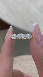 Leslie 1.7 Oval Lab-Grown Diamond Half-Eternity, Special Ring
