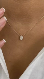 Summer 1.5 Oval Lab-Grown Diamond Solitaire, Chain Pendant