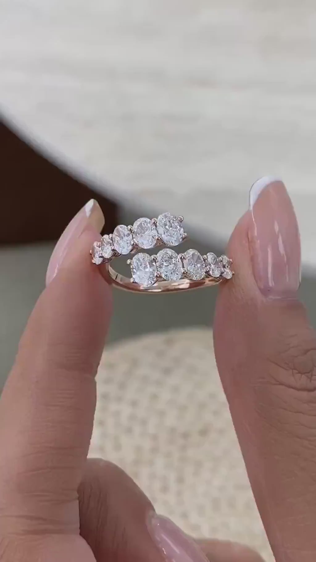 Arielle 1.9 Oval Lab-Grown Diamond Special, Half-Eternity Ring
