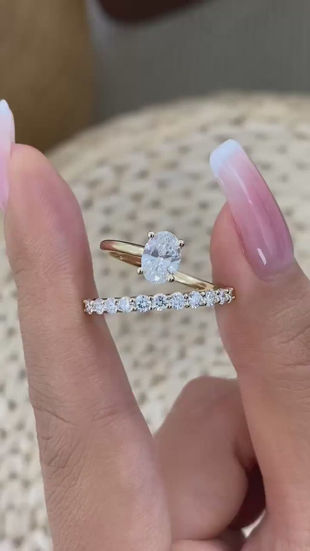 Phoebe 1.2 Oval Lab-Grown Diamond Side Stone, Special Ring