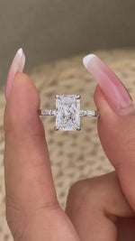 Jordan 2.4 Radiant Lab-Grown Diamond Side Stone Ring