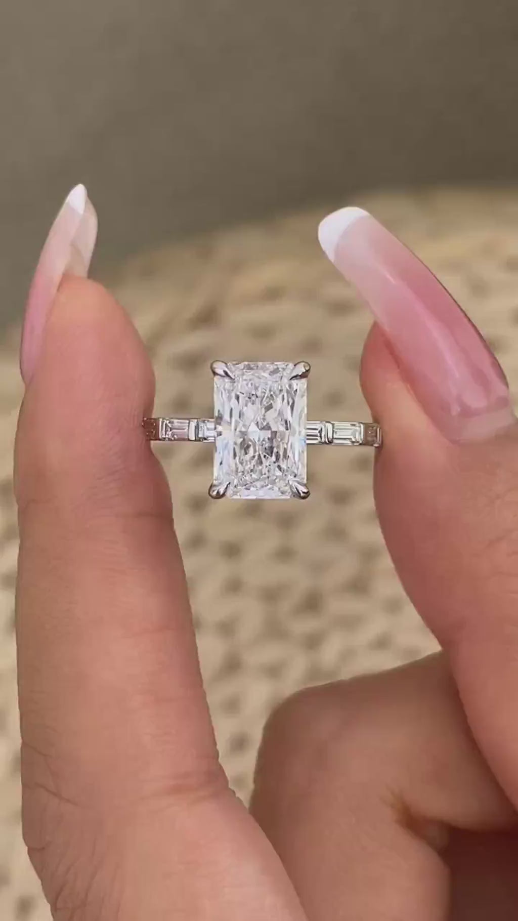 Jordan 2.4 Radiant Lab-Grown Diamond Side Stone Ring