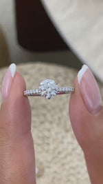 Morgan 1.4 Round Lab-Grown Diamond Side Stone Engagement Ring