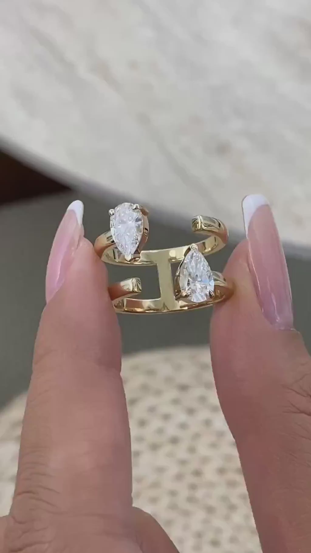 Brandy 1.6 Pear Lab-Grown Diamond Toi  Moi, Special Ring