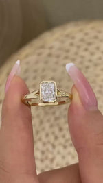 Nina 1.0 Radiant Lab-Grown Diamond Solitaire, Bezel Ring