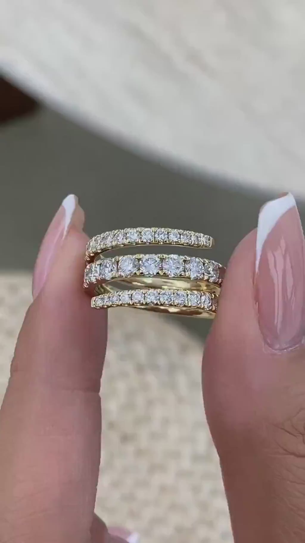 Alessandra 1.6 Round Lab-Grown Diamond Special, Half-Eternity Ring