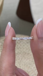 Regina 0.8 Lab-Grown Diamond Half-Eternity, Side Stone Ring